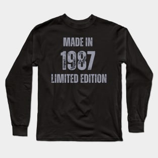 Vintage Made in 1987 , Limited Edition  , Gift for Mom Dad Birthday Long Sleeve T-Shirt